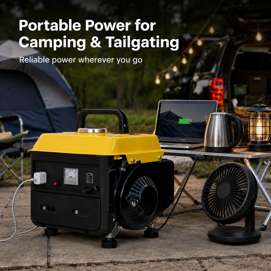 Portable Generator Gas Powered, Home Backup Generator Low Noise, 71CC Powerful Generator Portable w/Handle, 38.5lbs Light Weight Generator 2-stroke Engine