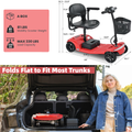 SEIZEEN 4 Wheels Mobility Scooter, Motorized Scooter for Adults Up to 330LBS, Electric Wheelchair Device with Baskets, Compact Mobile for Seniors, Red