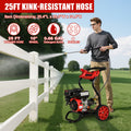 3500PSI 2.6 GPM Gas Pressure Washer, Seizeen High Water Pressure Power Washer with Aluminum Pump, 25ft Hose, for Cars/Fences/Driveways/Homes/Patios/Furniture