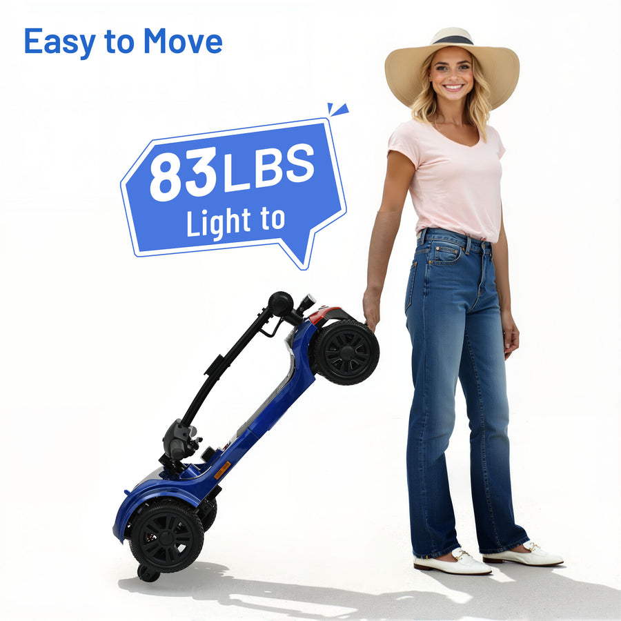 SEIZEEN Mobility Scooters for Seniors with Adjustable Seat, Rearview Mirrors, USB Charging Port,Powered Mobility Scooter for Adults,300W Motor,300 lbs Capacity,Blue