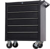 Seizeen Rolling Tool Boxes on Wheels, 5 Drawers Tool Chest Storage Cabinet Metal, Multifunctional Tool Cart Lockable for Garage Workshop, 30''H Black Tool Organizer