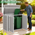306GAL Outdoor Storage Box, 1170L Patio Deck Box and Resin Shed, Waterproof Storage Cabinet for Garden Tool Garbage Cans, 3 Doors, Quick Assembly