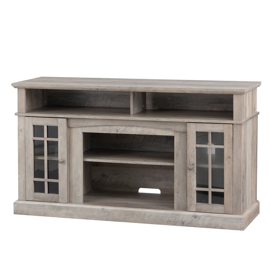 Seizeen Fireplace TV Stand with Storage, for TVs up to 65 inches, Entertainment Center with Fireplace, Media Console Cabinet for Living Room, 58 Inch, Gray, L0480