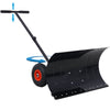 Seizeen Snow Pusher Shovel, 29inch Snow Pusher Shovel W/ Wheels & Adjustable Handle, Snow Shovel for Driveway Doorway Sidewalk Quick Snow Removal Tool