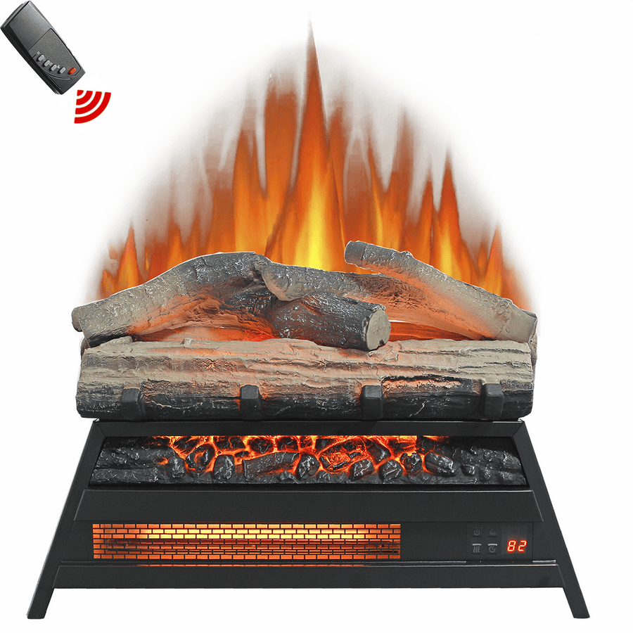 5000 BTU Electric Fireplace Insert, Seizeen 1500W Heater for Home Inside Use, Electric Log Set Heater w/Timer for 400 sq. Ft, 4 Realistic Flame Effects, 64¨H-82¨H