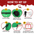 8.9FT Christmas Inflatables Decoration, Outdoor Lighted  Inflatable Santa Claus Christmas Arch with 10pcs LED String Lights, Quick Assembly Home Yard Décor Waterproof with Electric Air Fan