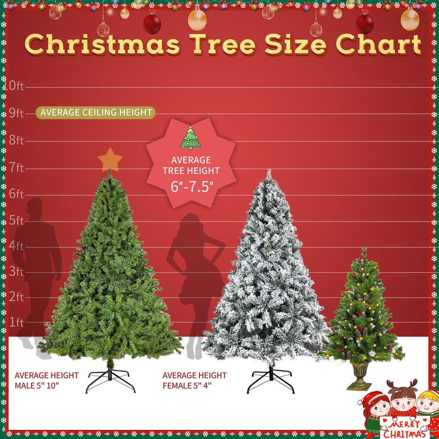 3pcs Pre-lit Christmas Decoration Set, 2 Packs 4''Christmas Entrance Trees and 9' Garland, Green Artificial Xmas Decorative Set for Door Fireplace W/Warm Lights