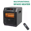 Electric Space Heater, Seizeen 1500W Portable Heater W/3 Heat Settings, 12¡¯¡¯ Powerful Infrared Heater for Inside W/ Remote Control Adjust 50~90¡ãF, Small Heater with Smart Timer Home Bedroom