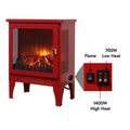 1400W Heater Indoor Use, 18'' Small Fireplace Portable with Two Temperature Settings, Electric Fireplace Stove with Realistic 3D Flame