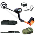 Metal Detector for Adults & Kids, Seizeen Lightweight Metal Detector Waterproof, LCD Metal Detector Set W/Adjust 42''-52'' Stem, 10'' Coil, 2 Bags, Shovel & Headphone for Outdoor Treasure Hunt