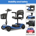 SEIZEEN 4 Wheels Mobility Scooter, Motorized Scooter for Adults Up to 330LBS, Electric Wheelchair Device with Baskets, Compact Mobile for Seniors, Blue