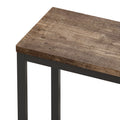 Modern High Top Table Set for 3, Rectangle Kitchen Dining Table Set Metal Frame, Small Space Counter Height Pub Bistro Set with 1 Table & 3 Stools, Natural