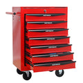 Seizeen NEW Rolling Tool Box 5-Drawers, Metal Tool Chest Garage Storage Cabinet, 30''H Large Tool Organizer on Wheels Lockable, Red