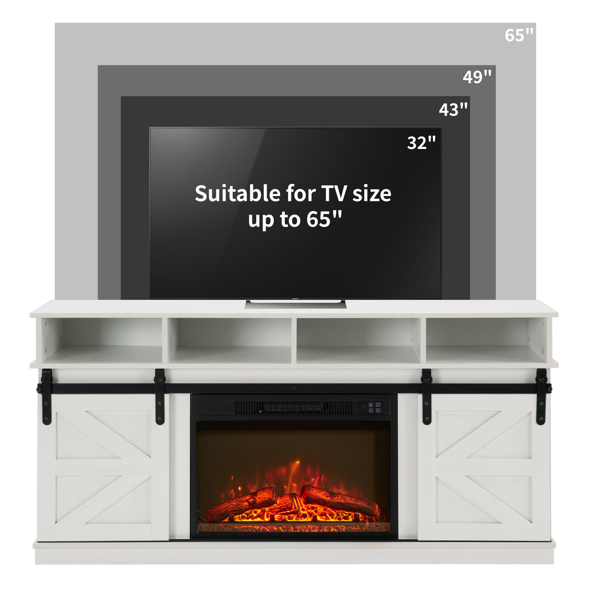 Electric Fireplace TV Stand for 60 65