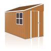 Shed, 4x8 FT Outdoor Storage Shed, Heavy-Duty Metal Garden Tool Shed Lean-to Wall Design, Lockable Sloped Top Patio Backyard Storage for Bike Lawn Mover