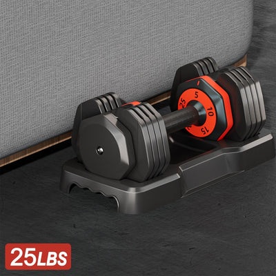 25 lb Dumbbells, Seizeen Single Adjustable Dumbbells Set, Free Weights Dumbbells 5-25 Pound, Home Gym Weight Training for Professionals or Beginners