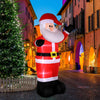 Smiling Santa Inflatable Decoration, Seizeen Outdoor Christmas Decor with Lights, Quick Assembly Pre-lit Xmas Decoration Inflatables for Garden Yard Patio Party, 8¡¯H