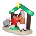 Nativity Inflatable Decoration, Seizeen Outdoor Christmas Decor with 8 Lights, Quick Assembly Pre-lit Xmas Decoration Inflatables for Door Yard Patio Party, 7FT