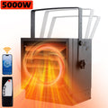 5000W Electric Garage Heater, 240V Powerful Space Heater for Inside Ceiling Mount Design, WiFi Smart Fan-Forced Heater with Remote Control, Digital Thermostat, Adjustable Angle