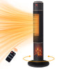 Space Heaters for Home, 33" 1500W Oscillating Tower Heater with Remote, Electric Fireplace Heater w/3D Flame, 50¡ãF - 95¡ãF for 300 sq.ft