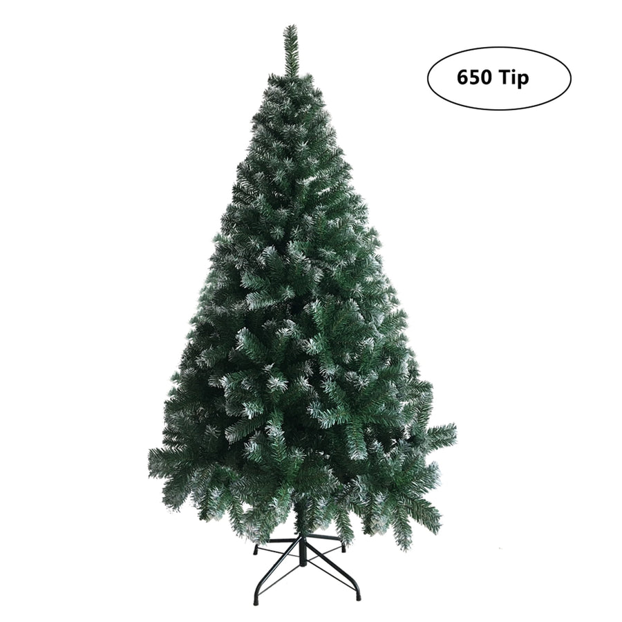 Artificial Christmas Xmas Tree, Seizeen 6FT Green Segmented Decor Tree for Christmas, DIY Decoration Full Tree Quick Assembly W/ Metal Stand 850 PVC Branch Tips for Indoor Home