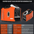 Seizeen 2500W Inverter Generator Gasoline, Portable Generator for Home Backup, Outdoor Super Quiet Generator for Camping, 122CC Powerful Generator Long Run Time, ECO Mode, 58LBS