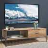 Seizeen TV Stand Clearance! Modern Entertainment Center Media TV Console with Large Storage, Metal Frame Media Console Cabinet for Living/Gaming Room/Bedroom, 1 Drawer, Natural Color