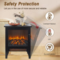 Indoor Fireplace Heater, Multifunction Electric Heater with Remote Control, 1400W Space Heater 18''H Portable for 150 sq. Ft, 4777 BTUs