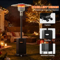 87in Tall Patio Heaters for Outside, 50,000 BTU Outdoor Freestanding Heaters Stainless Steel, Propane Heater with Wheels and Fast Ignition System, Umbrella Heater for Outdoor Deck Use
