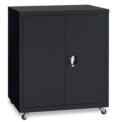 Seizeen Lockable Metal Storage Cabinet, Black
