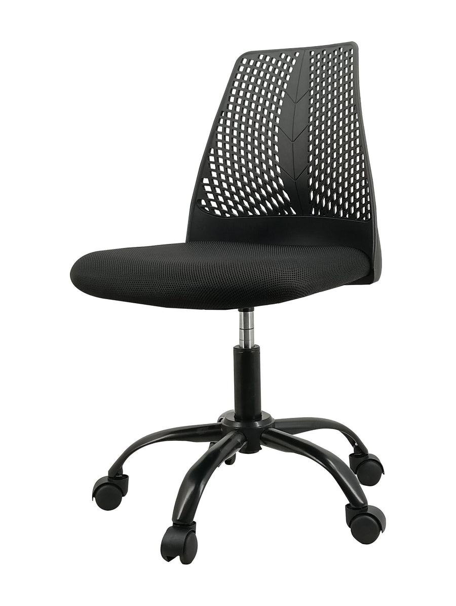 Desk Chair with Ergonomic Back, Ergonomic Drafting Chair Adjustable Height 17.7" to 21.7", Office Chair W/ 360¡ãSwivel Wheels, Black