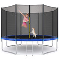 Seizeen Trampoline for Kids 12 ft - All-Weather Round Trampoline W/ Enclosure Net, Large Trampoline with Strong Supports for 6-8 Kids