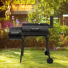 Smoker Grill, Outdoor BBQ Charcoal Grill W/2 Cooking Area, Portable Offset Smoker on Wheels for Patio Backyard Camping