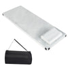 3"T Memory Foam Camping Mattress, Portable Roll Up Sleeping Pad for Camping Travel, Single Plush Fabric Sleeping Mat w/Pillow & Storage Bag, Gray