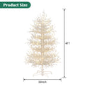 2025 Newest 4FT Artificial Christmas Tree, Pre-lit Aspen Fir Hinged Xmas Tree with 280 Snow Flocked Branch Tips, Christmas Trees with 230 Warm White Lights