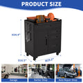 Seizeen Tool Chest, Rolling Tool Storage Box with Wheels, Lockable Garage Tool Cabinet Organizer, Steel Utility Cabinet with Side Pegboards for Workshop Home