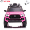 Electric Car Powered Ride-On with Remote Control 12V, Toyota Tacoma Ride on Toy, 3 Speeds, Music Player, Ride on Cars for Kids As Best Gift for Girls Boys, Pink