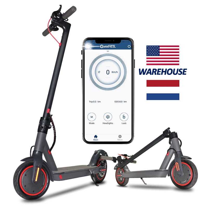 Electric Scooter for Adult, Foldable Kick Scooter Rechargeable for 20 Miles Long Range Max 16Mph, Portable LCD Display E-scooter W/Lightweight Frame, Headlight, APP Control