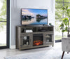 Entertainment Center with Fireplace, Seizeen Electric Fireplace TV Stand for 65" TV, Farmhouse TV Console with Remote Controlled Fireplace and Virtual Flame for Indoor Living Room, Gray