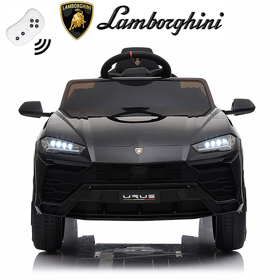 Lamborghini Ride on Cars 12V Battery Powered, Kids Ride On Cars With Remote Control, 3 Speeds, Music Player, LED Lights, Kids Ride On Toys for Girls & Boys, Black