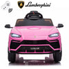 Lamborghini Ride on Cars 12V Battery Powered, Kids Ride On Cars With Remote Control, 3 Speeds, Music Player, LED Lights, Kids Ride On Toys for Girls & Boys, Pink