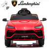 Lamborghini Ride on Cars 12V Battery Powered, Kids Ride On Cars With Remote Control, 3 Speeds, Music Player, LED Lights, Kids Ride On Toys for Girls & Boys, Red