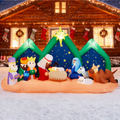 Outdoor Inflatable Christmas Decor, 9ft Lighted Inflatable Nativity Scene with Built-in Air Blower, Garden Decoration for Yard Patio Garden with LED Lights