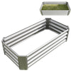 Outdoor Planter Box - Seizeen Galvanized Raised Garden Bed 4x2x1FT, Large Oval Metal Garden Bed Kit for Vegetables Flowers Herbs, Silver