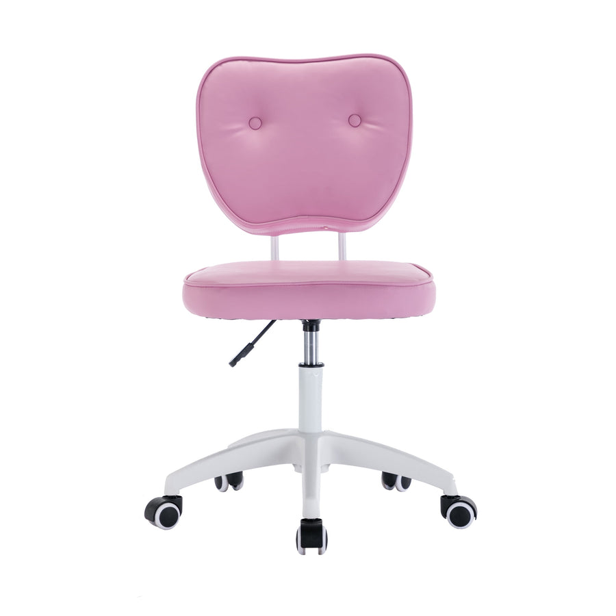 Purple PU Office Chair for Woman, Seizeen Adjustable Bling Desk Chair with 360¡ãSwivel Wheels, Armless Nail Desk Chair Ergonomics Design