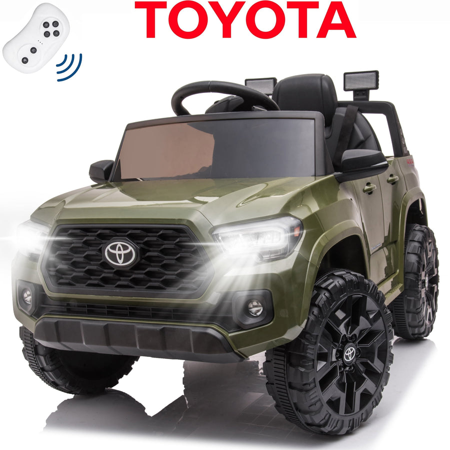 Ride on Truck Cars for Boys & Girls, 12V Toyota Tacoma Kids Ride on Toy with Remote Control, Green