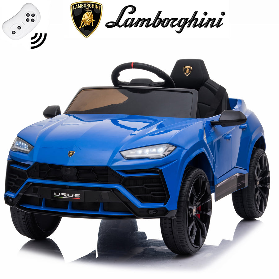 Seizeen 12V Kids Ride On Cars Battery Powered, Lamborghini Ride on Toy w/ Remote Control, 3 Speeds, Music Player, Ride On Cars for Kids As Best Gift for Girls Boys, Blue