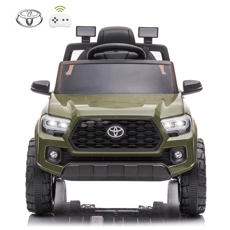 Seizeen 12V Kids Ride on Cars w/ Remote Control, Battery Powered Toyota Tacoma Ride on Toy as Best Gift for Girls Boys, Green