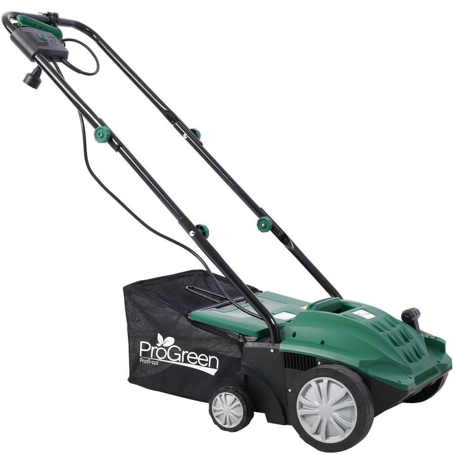 Seizeen 13-Inch Dethatcher & Scarifier, Powerful 12 Amp Electric Lawn Dethatcher Scarifier, 4-Position Height Adjustment, Detachable Blade, 3600rpm Motor, Large 31.7QT Removable Bag