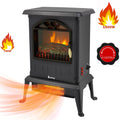 1500W Electric Heaters for Home, Seizeen 22"H Compact Electric Fireplace Space Heater, 19-Level Temperature Control System, ETL Certified, Overheating Safety Protection, Virtual Flame